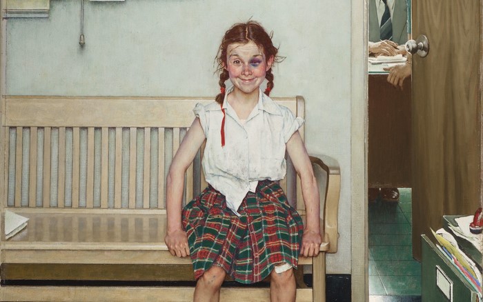Girl with a Black Eye by Norman Rockwell