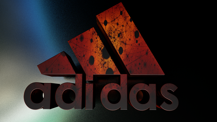 Adidas logo with abstract texture