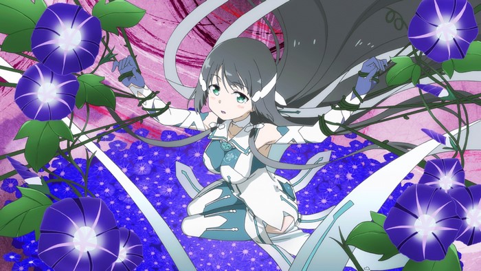 Togo Mimori surrounded by morning glories