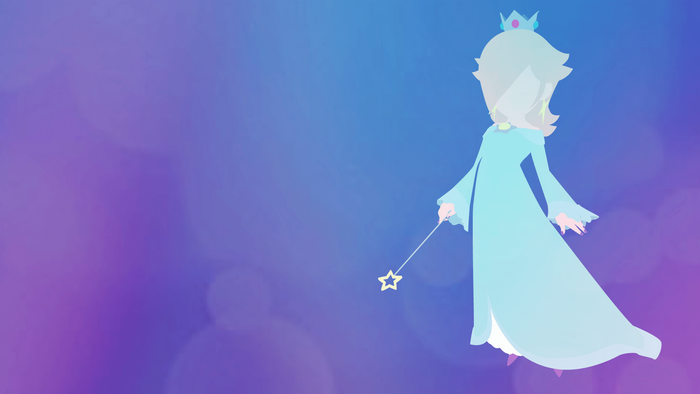 Princess Rosalina from Mario Bros. minimalist art