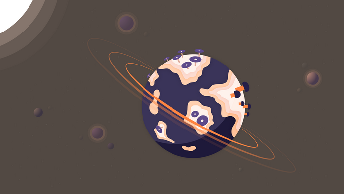 Sci Fi Planets 4K with Planetary Ring