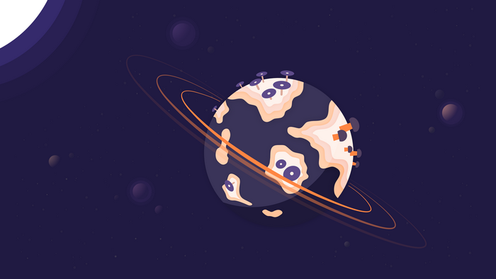 Sci Fi Planet with Planetary Ring