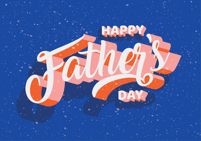 Happy Father's Day 3D Text