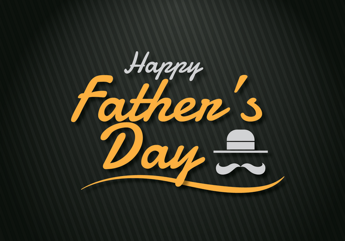 Happy Father's Day with Hat and Mustache