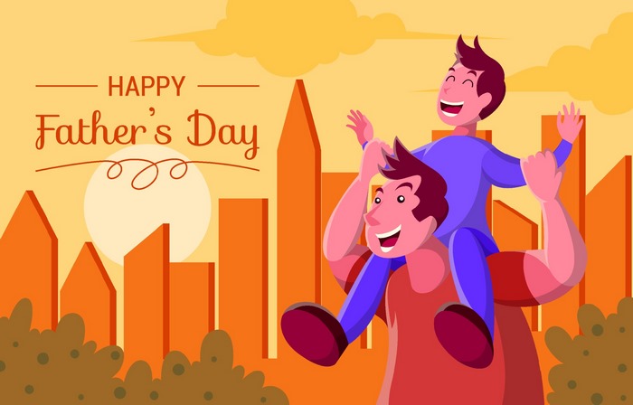 Happy Father's Day with Father and Son