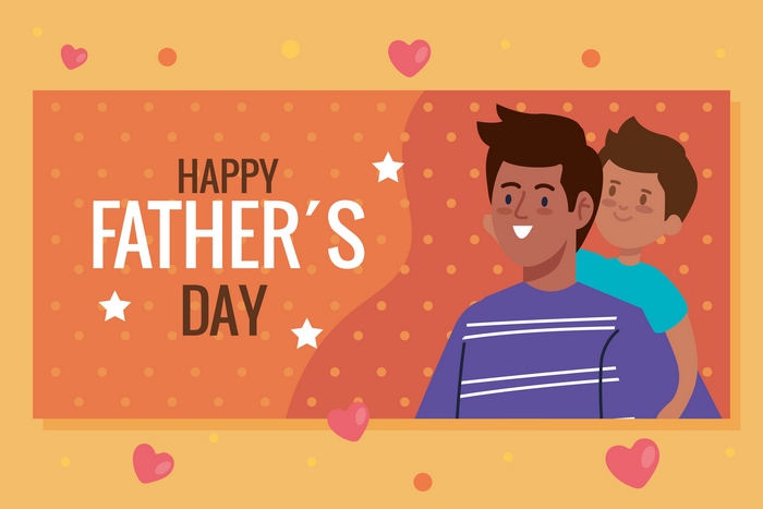 Happy Father's Day with Father and Son
