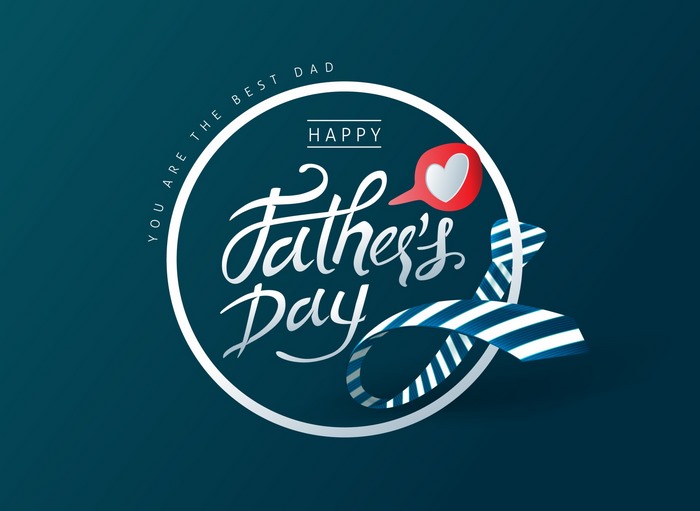 Happy Father's Day with Tie and Heart