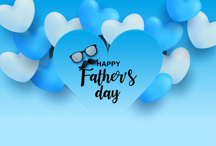 Happy Father's Day with Hearts