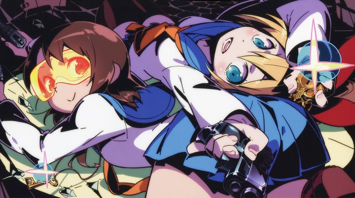 Kirisaki Chitoge and Onodera Kosaki from Nisekoi with guns