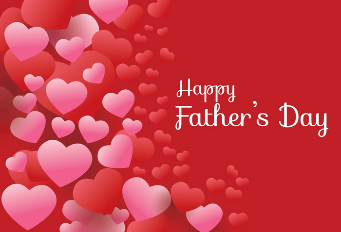 Happy Father's Day with Hearts
