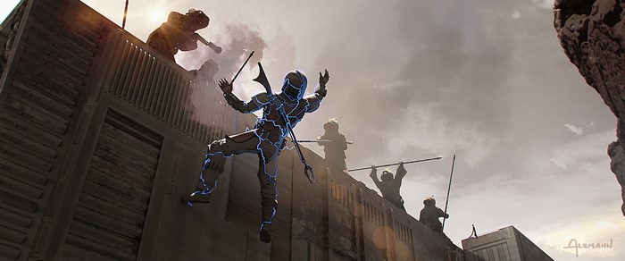 Jawas from The Mandalorian in concept art