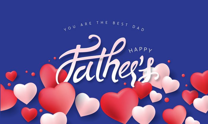 Happy Father's Day with Hearts