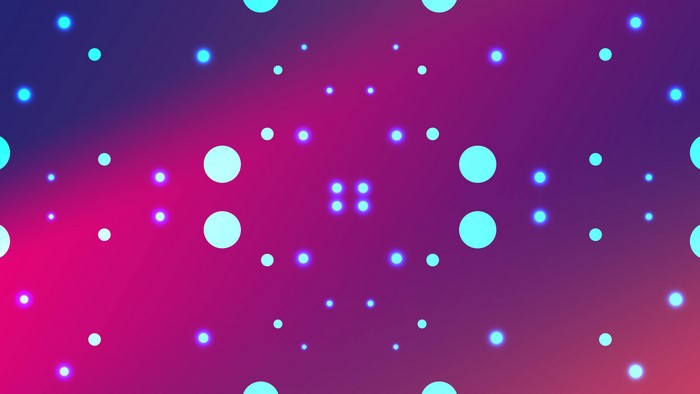Abstract digital art with circles and dots