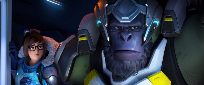 Mei and Winston from Overwatch 2
