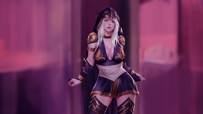 Ashe from League of Legends fan art