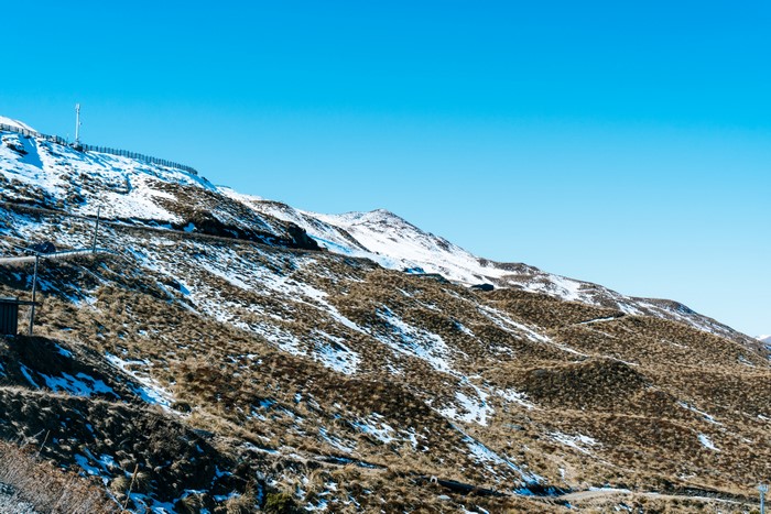 Snowy mountains near Queenstown, New Zealand