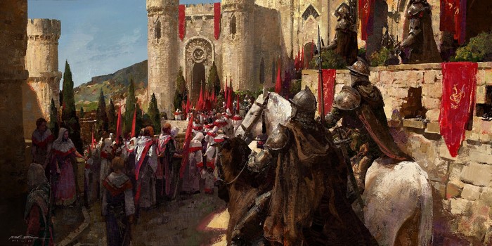 Artwork of Crusaders in Fantasy Setting