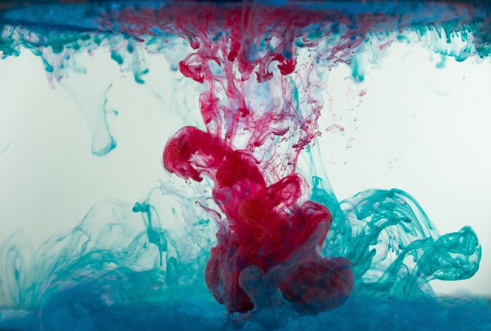 Abstract Blue and Red Ink in Water 4K