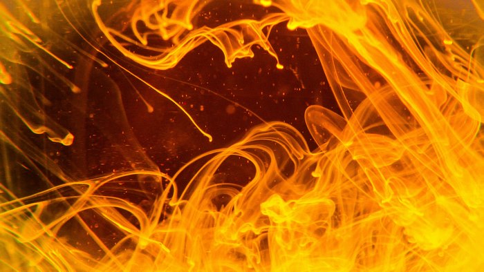 Abstract Yellow Smoke 4K