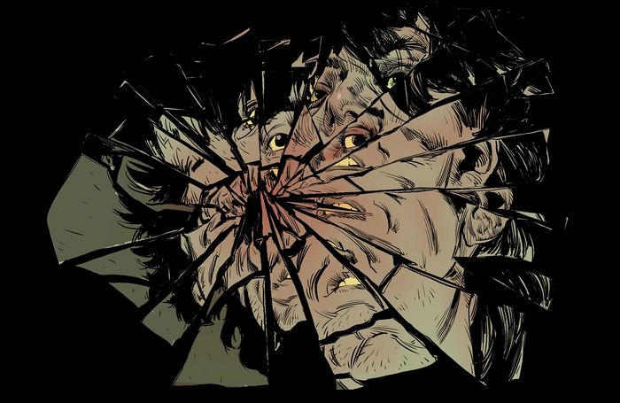 Fragmented face of a woman by Şerif Karasu