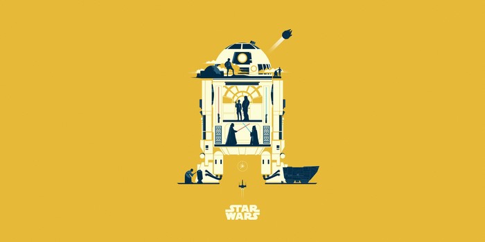 Star Wars R2-D2 minimalist artwork