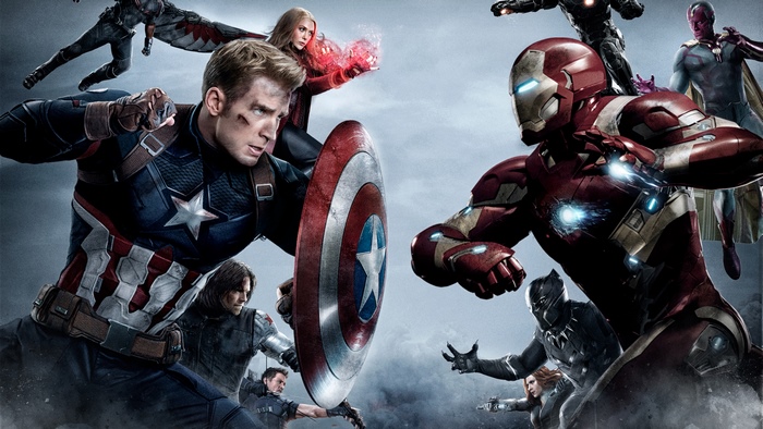 Captain America: Civil War featuring Iron Man and Vision