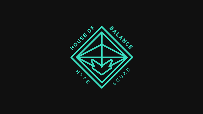 Discord HypeSquad logo with turquoise geometric design