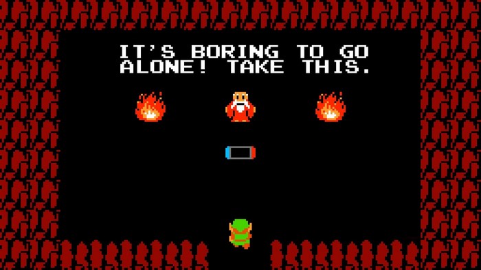 The Legend of Zelda: It's Boring to Go Alone! Take This.