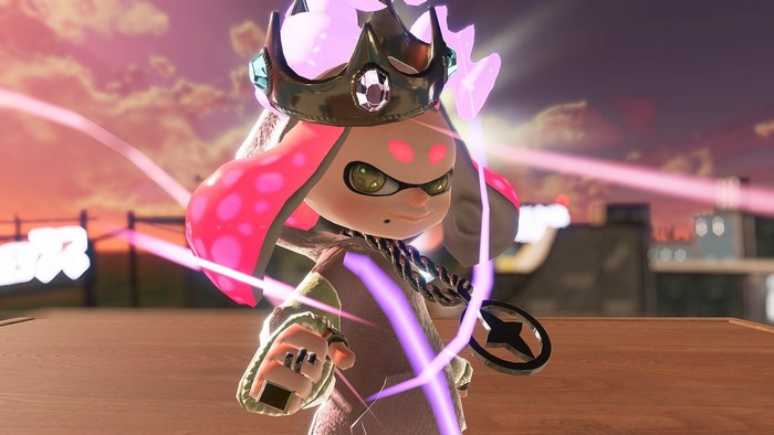 Inkling from Splatoon wearing a crown