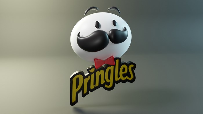 Pringles mascot with logo