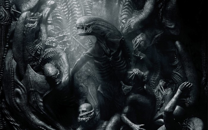 Xenomorphs and victims in Alien: Covenant concept art