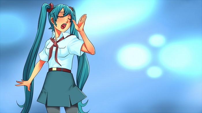 Hatsune Miku from Everlasting Summer singing
