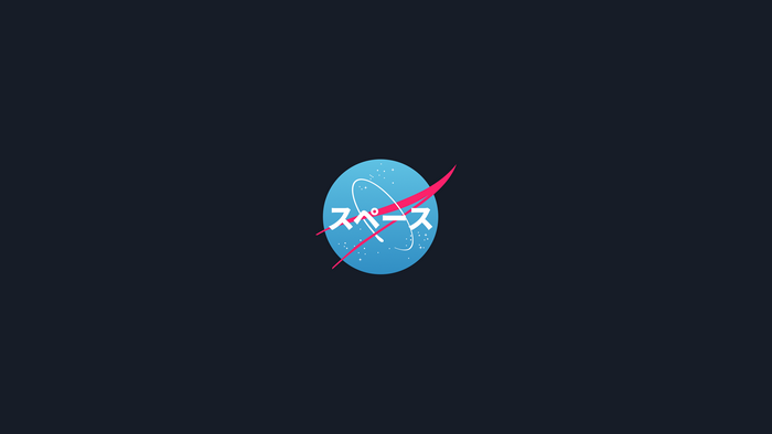 NASA logo with Japanese text