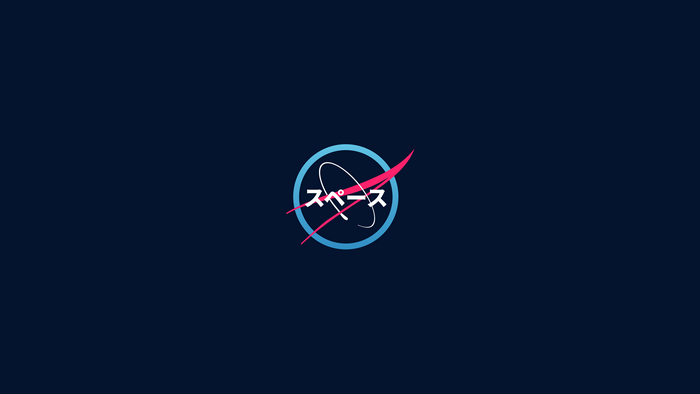 NASA logo with Japanese text