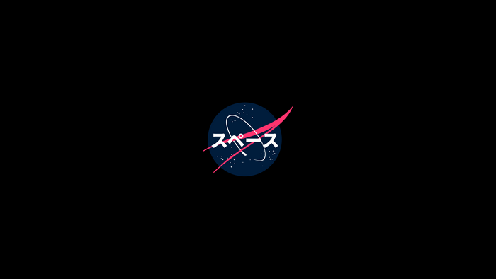 NASA logo with Japanese text