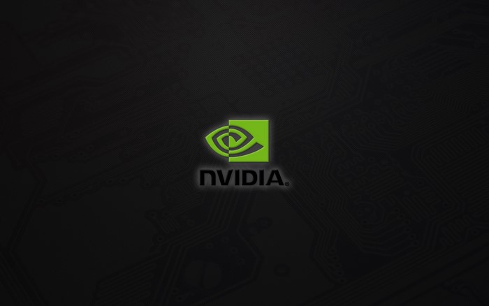Nvidia logo on a dark background