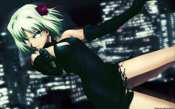 Canaan anime girl with gun