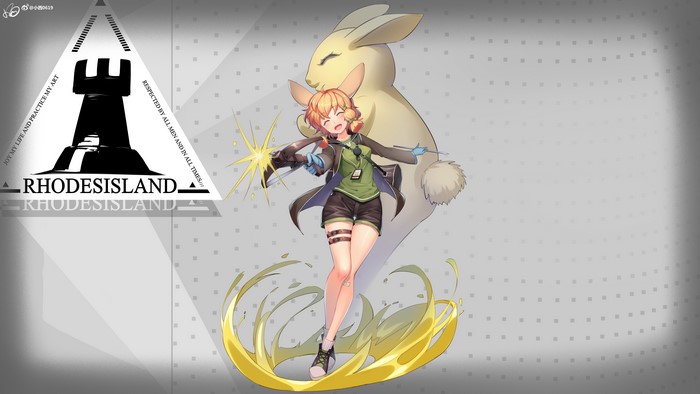 4K Arknights character with bunny ears