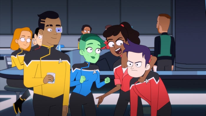 Star Trek: Lower Decks characters in uniform