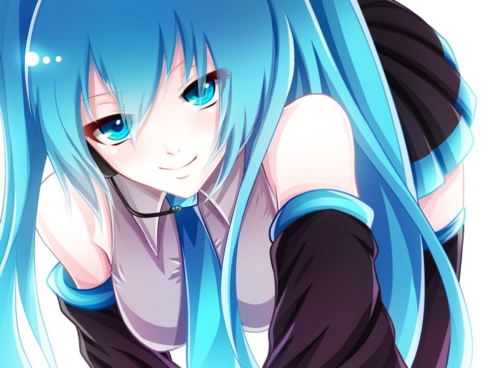 Hatsune Miku from Vocaloid looking at viewer