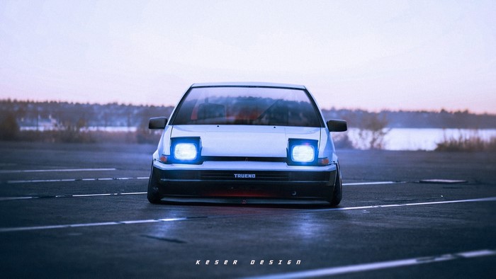 Toyota Sprinter Trueno AE86 GT-Apex with Pop-Up Headlights