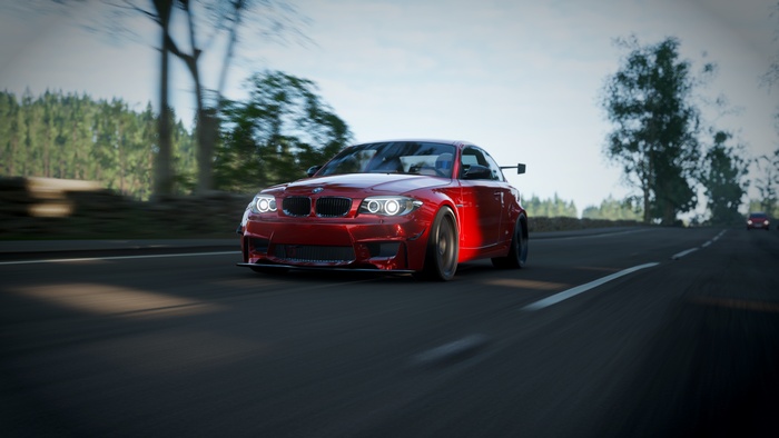 Red BMW 1 Series M Coupe in Forza Horizon 4