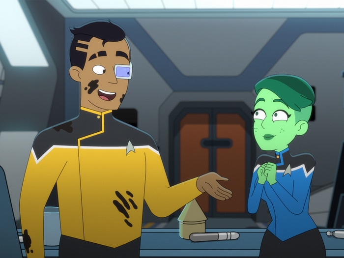 Star Trek: Lower Decks Sam Rutherford and D'Vana Tendi