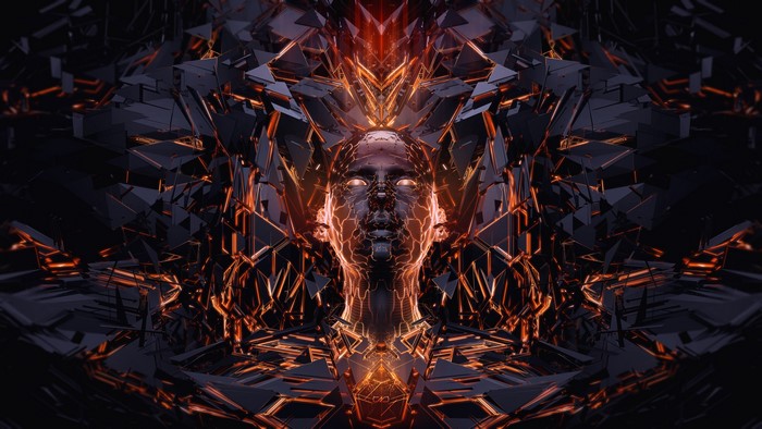4K 3D Abstract Futuristic Digital Art