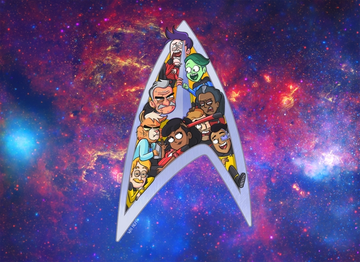 Star Trek: Lower Decks characters in Starfleet insignia