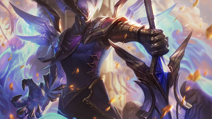 Aatrox from League of Legends with a sword