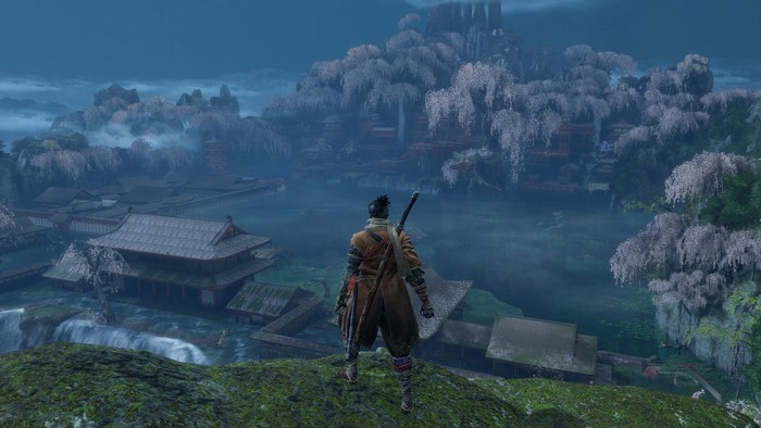 Sekiro: Shadows Die Twice screenshot with cherry blossoms
