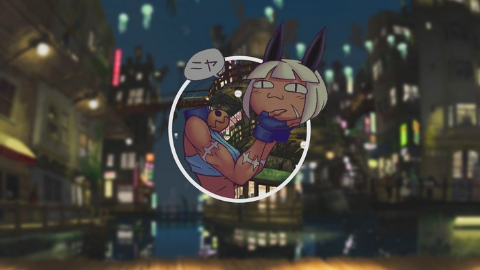 Ms. Fortune from Skullgirls in a Japanese city at night