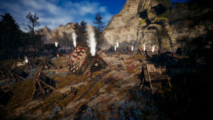 Frozenheim village in the rain