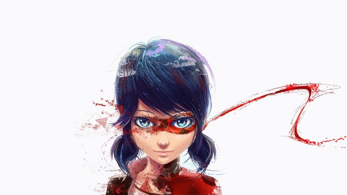 Miraculous Ladybug artwork with red accents